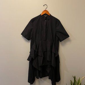 COS pleated plisse cotton shirt dress